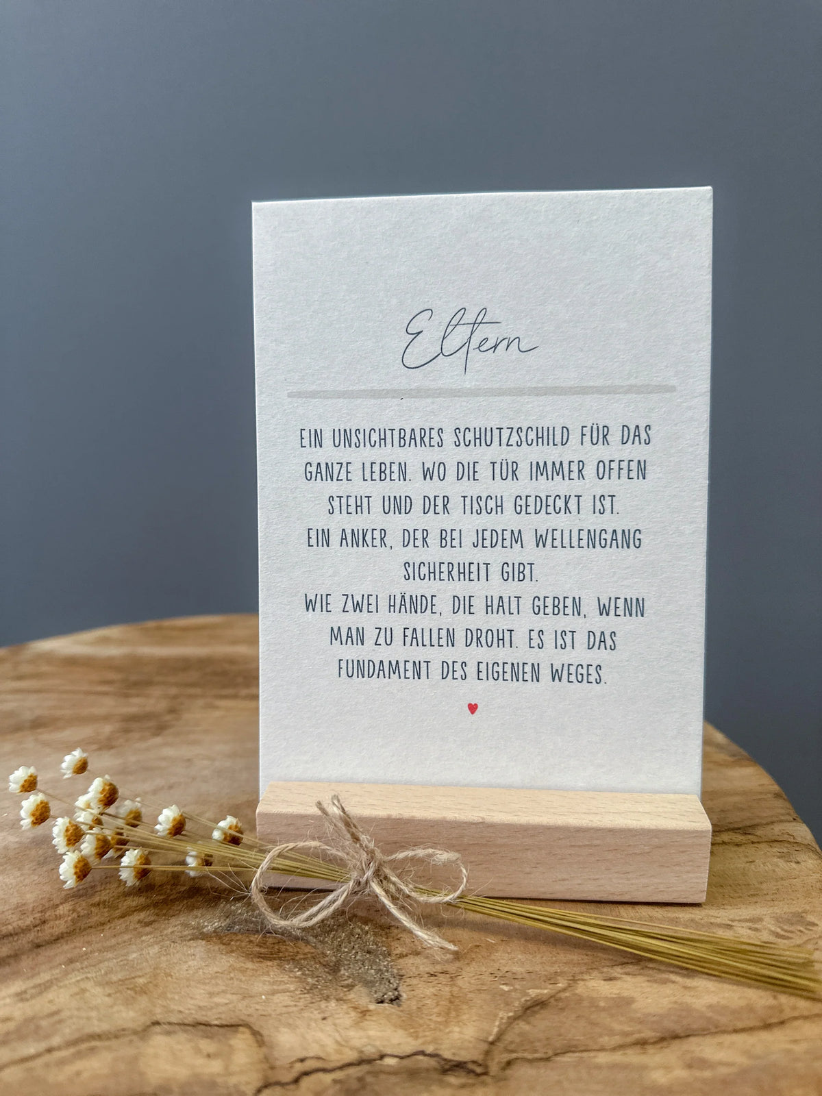 Postkarte A6. Eltern
