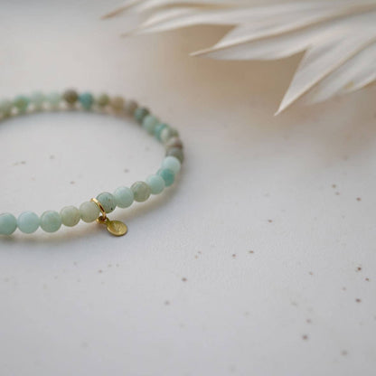 PEARL Armband: Aquamarin