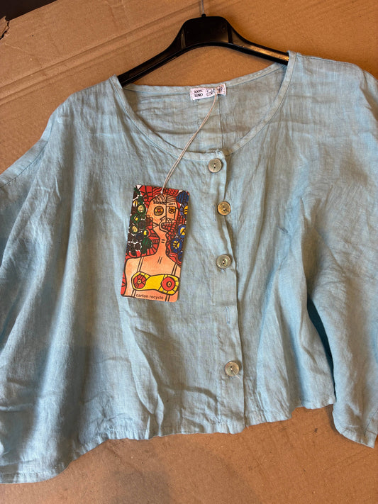3/4-Arm Leinenjacke 906 aus 100 % Leinen: Dust