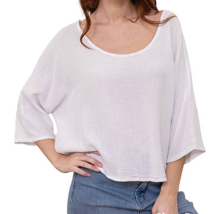Pullover aus 90 % Baumwolle und 10 % Leinen: Jeans