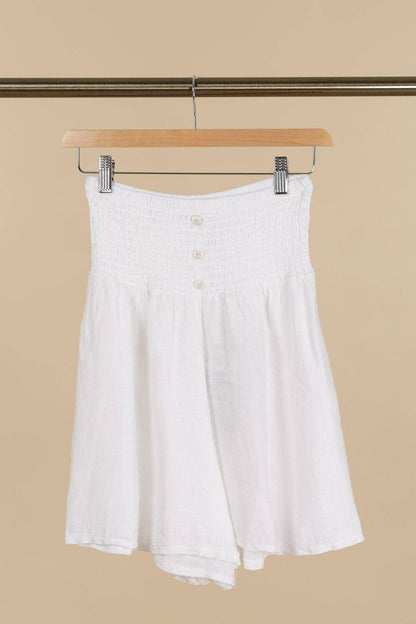 Leinen-Shorts Weiß
