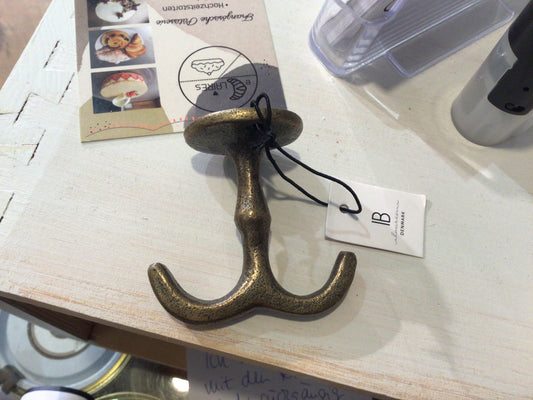Deckenhaken Messing gealtert