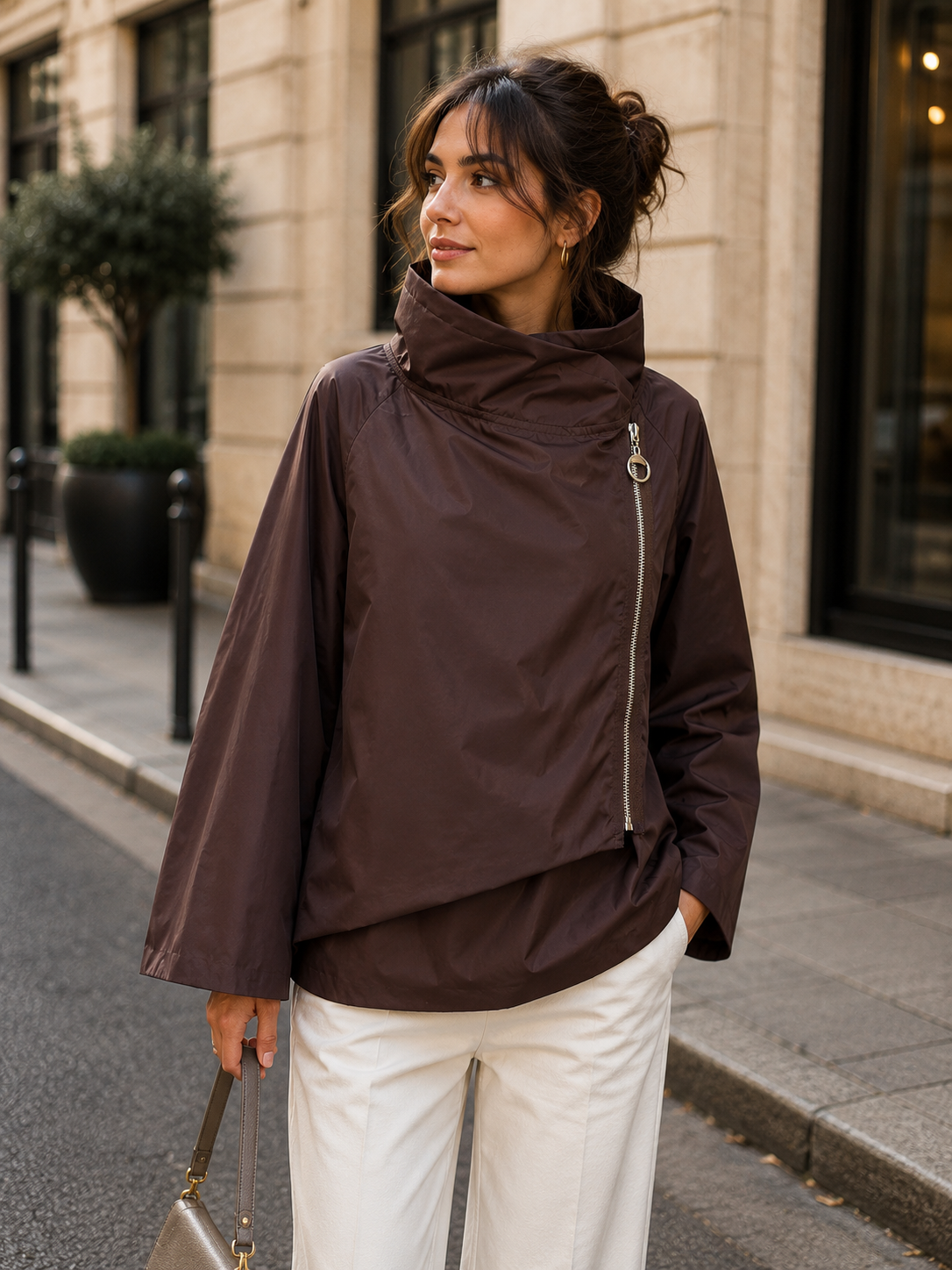Leichte Damenjacke aus Polyester: Senf / Eine Größe 7158