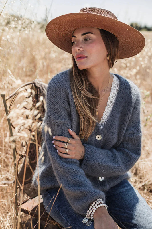 Strickjacke Dunkelgrau