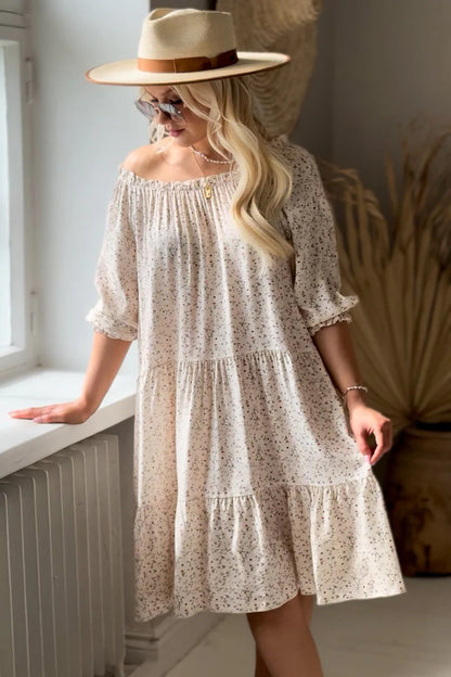 Blümchenkleid ABBY Creme S/M