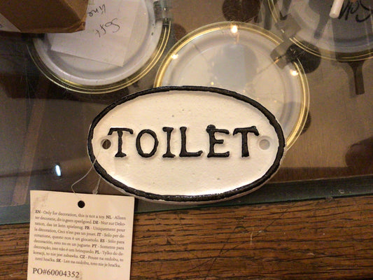 Textschild "Toilet" neu