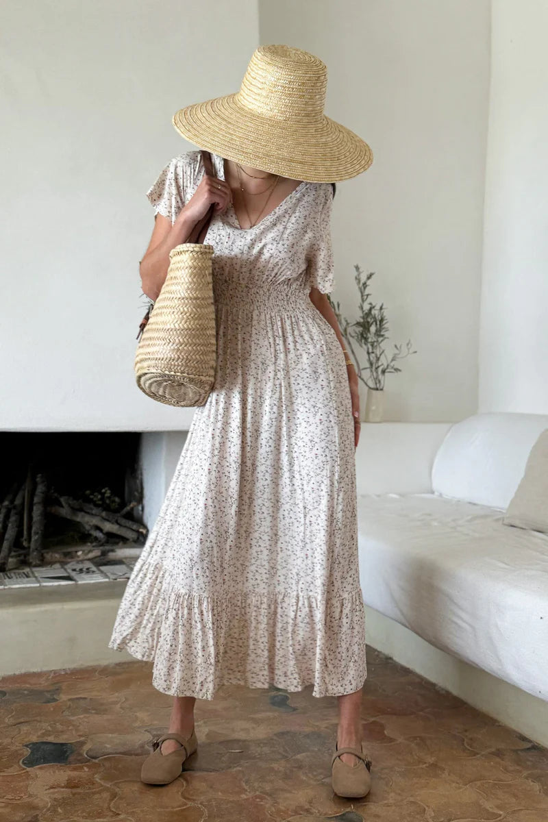 Blümchenkleid Creme S/M