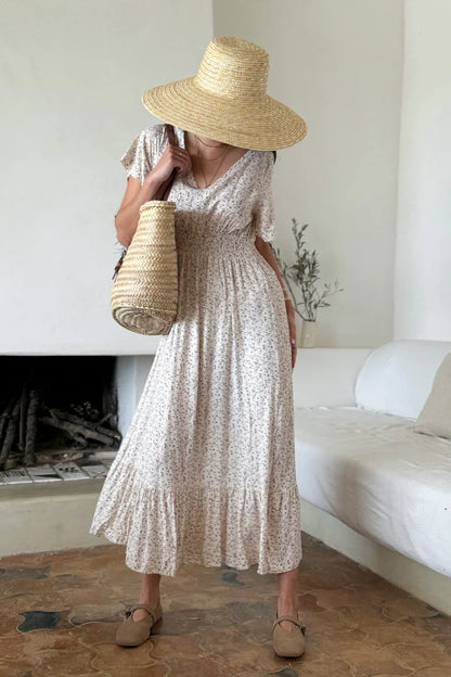 Blümchenkleid Creme S/M