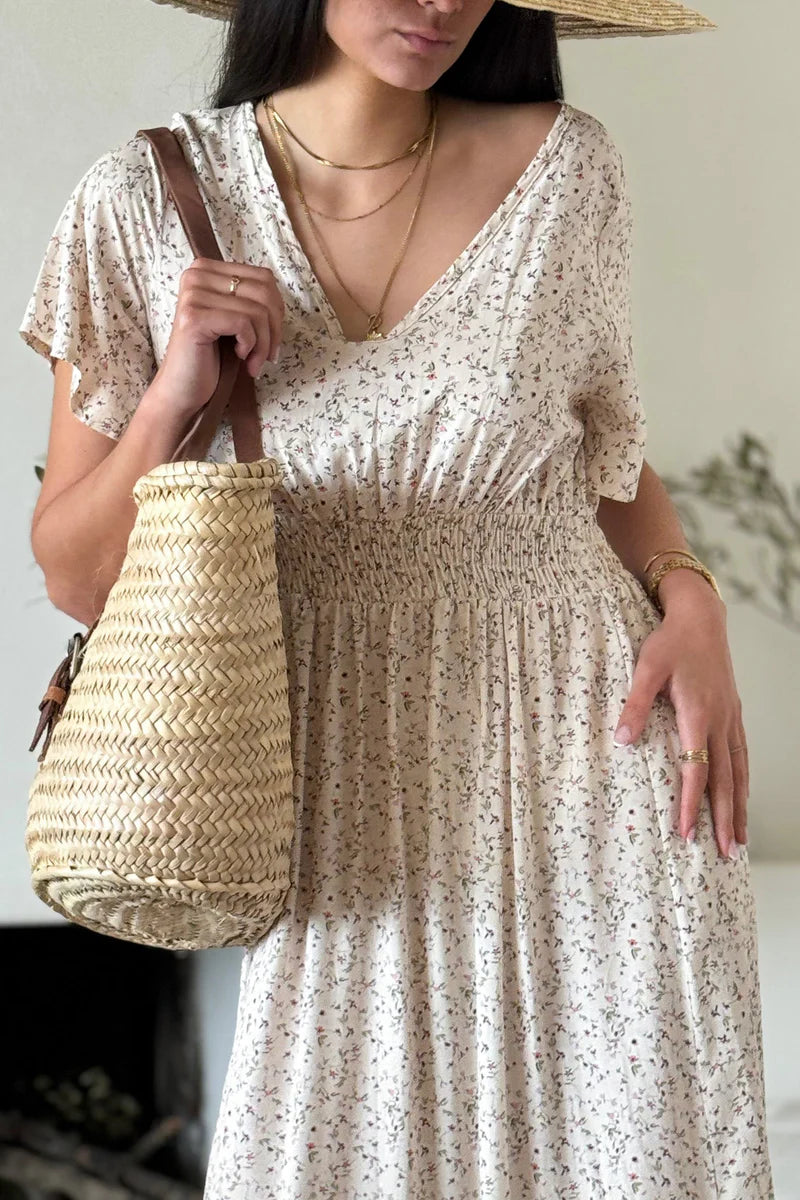 Blümchenkleid Creme S/M