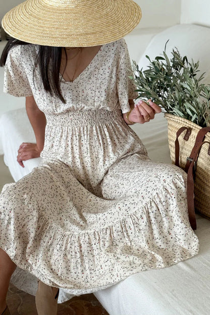 Blümchenkleid Creme S/M