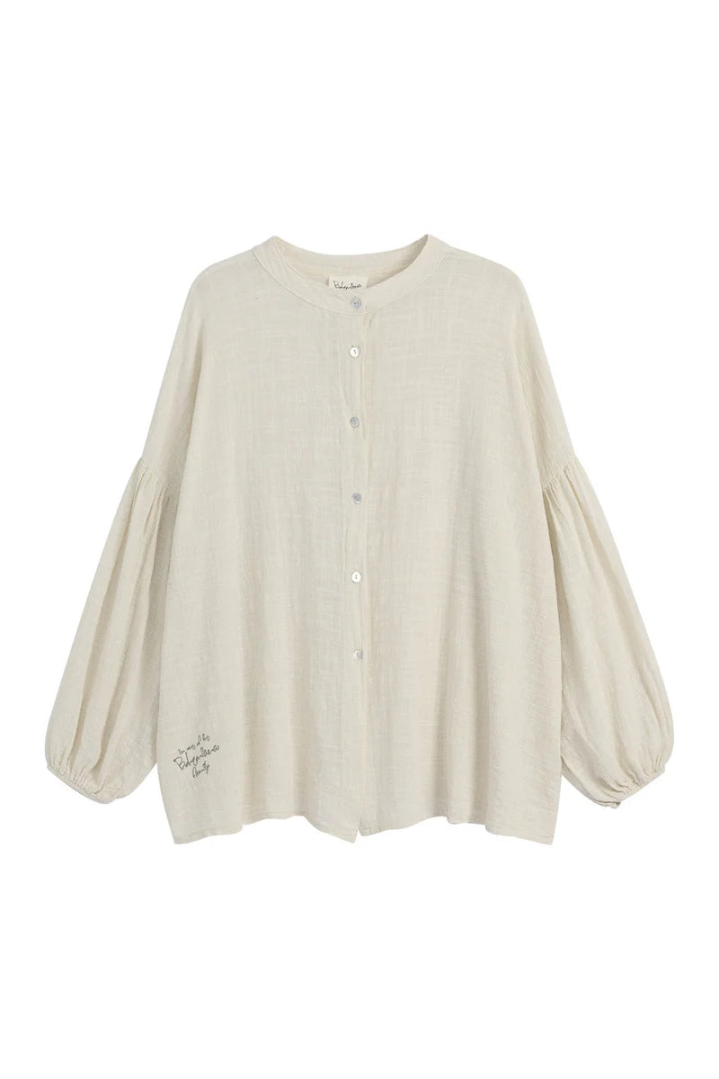 Bluse / Chalky aus Leinen Sand
