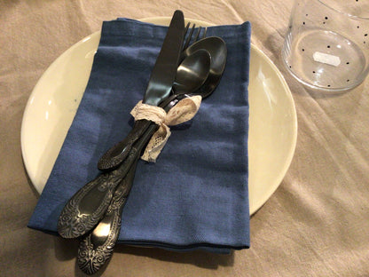 Serviette aus Stoff 40x40 cm Blau