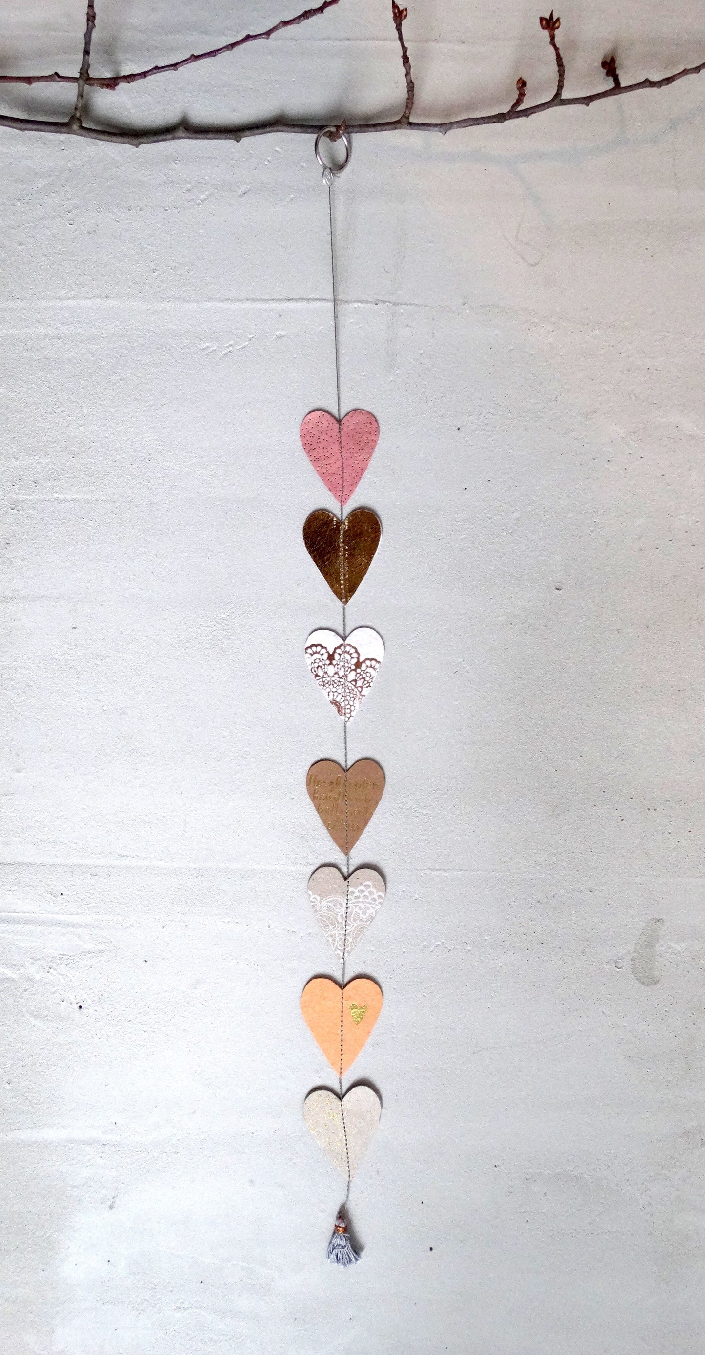 Herzkette "Herzklopfen" grau