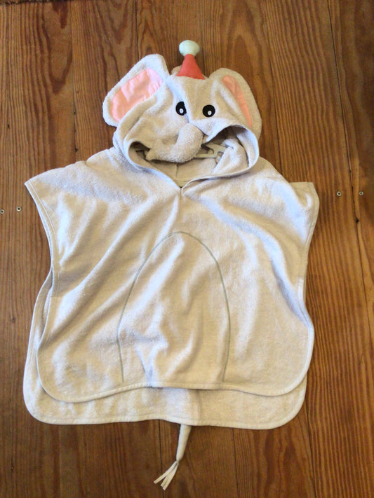 Organic Towel Poncho - Elephant
