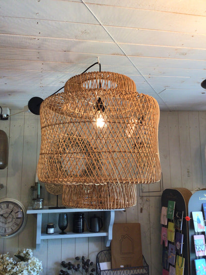 Hängelampe Rattan