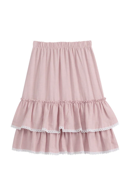 Rock Frilla Leinen rosa