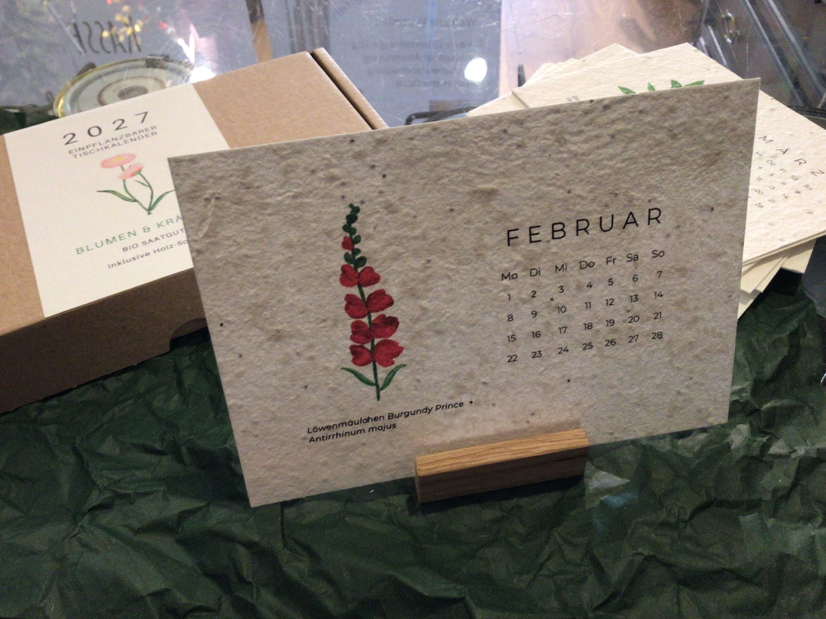 Einpflanzbarer Kalender 2027