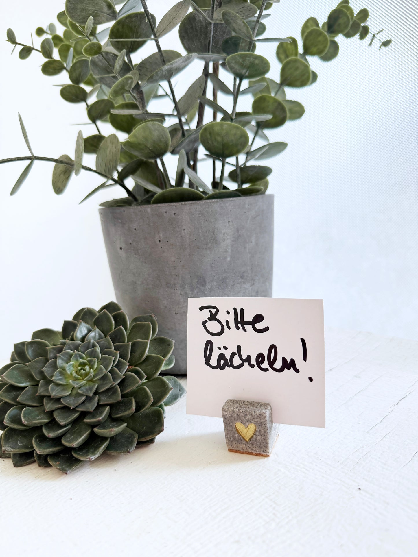 Mini Kartenhalter Zwei Herzen