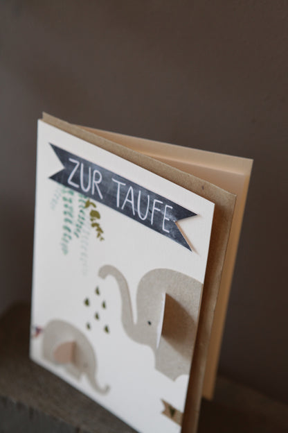 Taufkarte Elefant