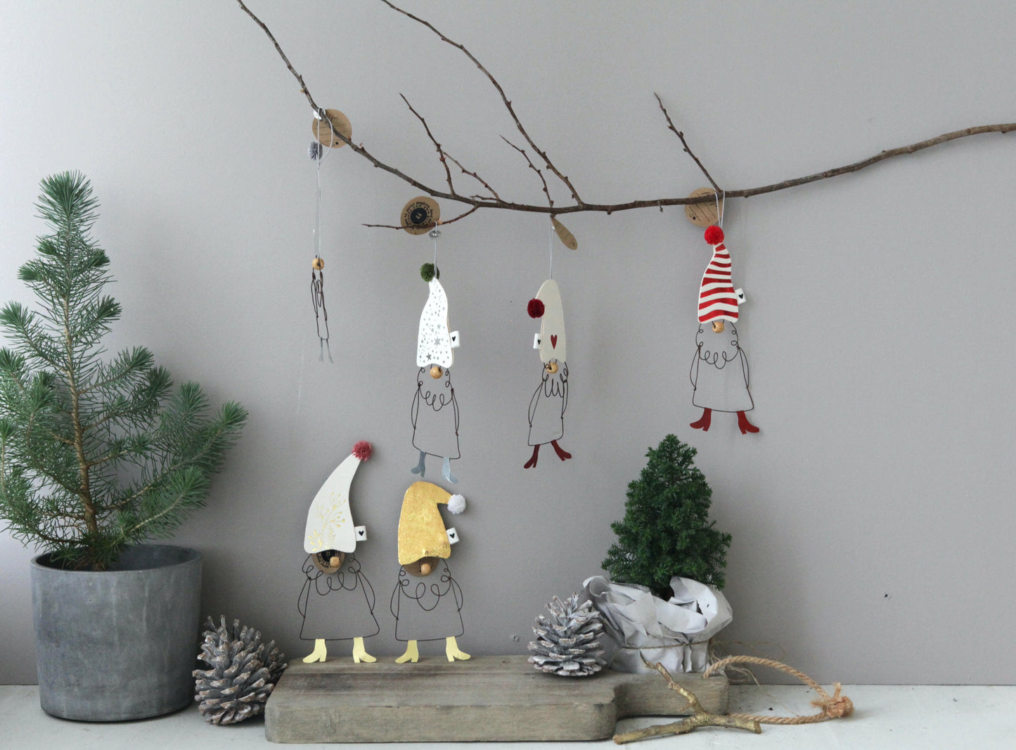 Wichtelmänner. Streifenmütze