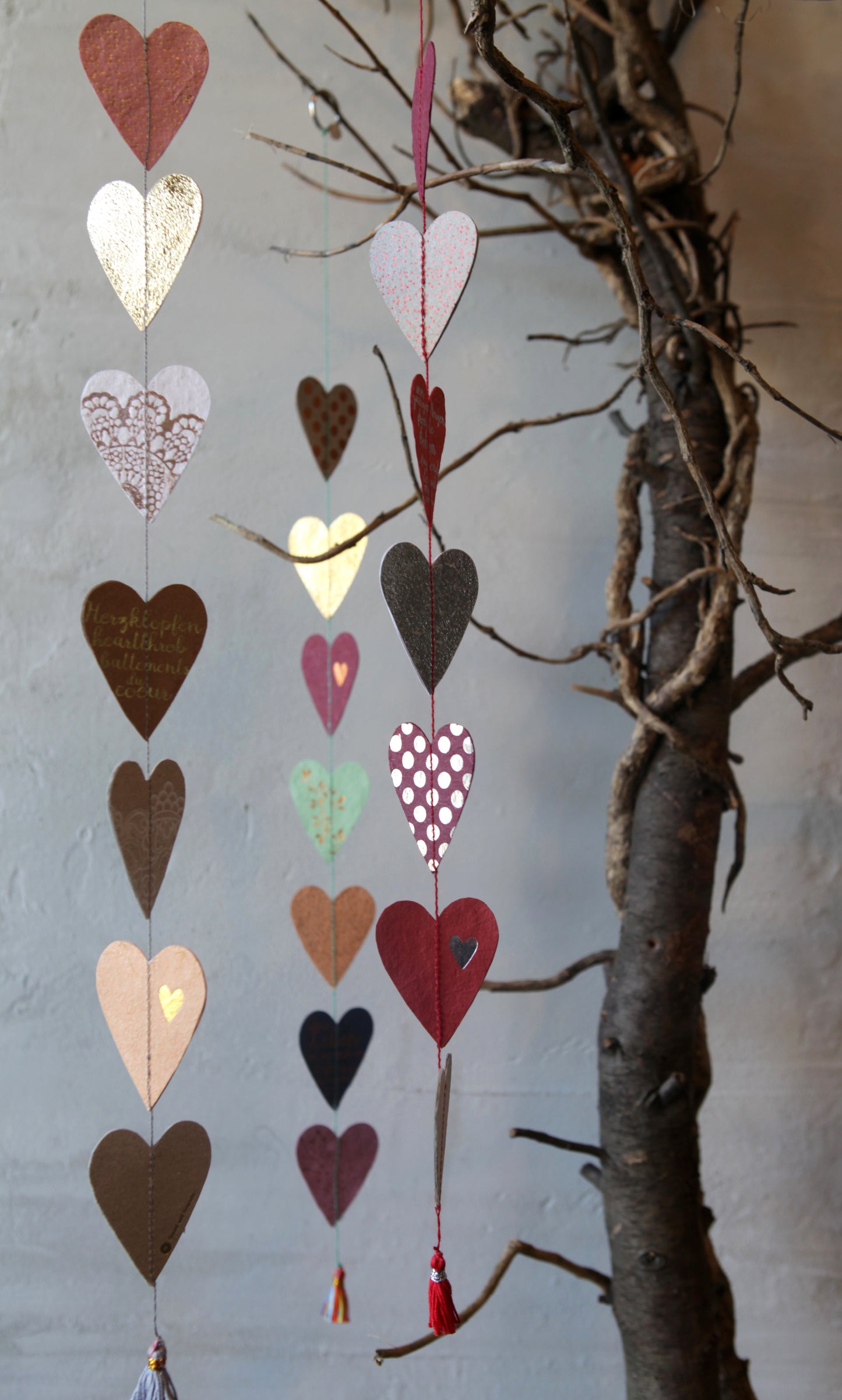 Herzkette "Herzklopfen" grau