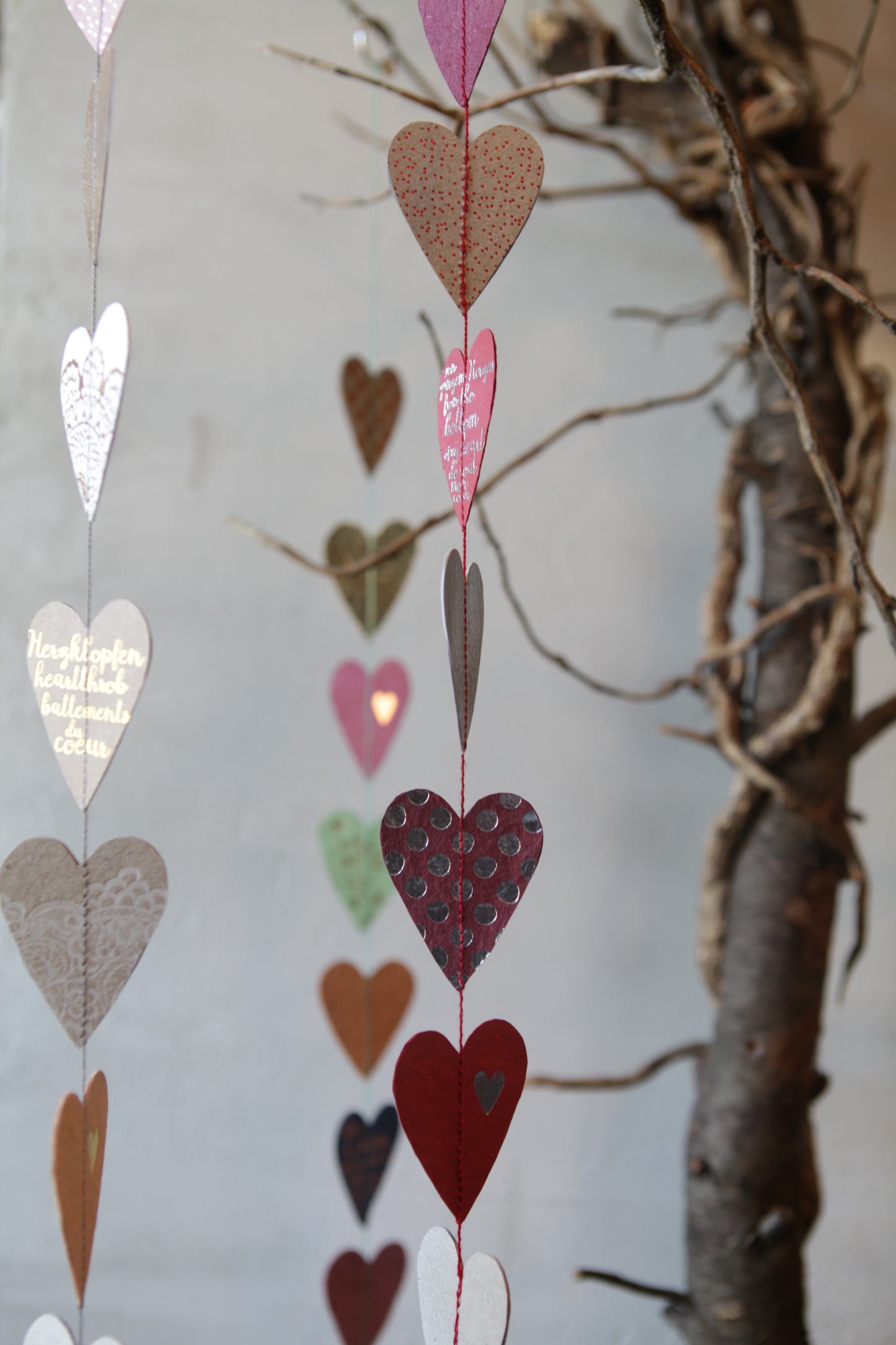 Herzkette "Herzklopfen" grau