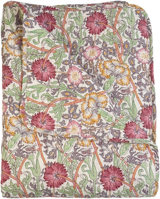 Decke / Tagesdecke / Quilt Ethnic Flora Violett 140x220 cm