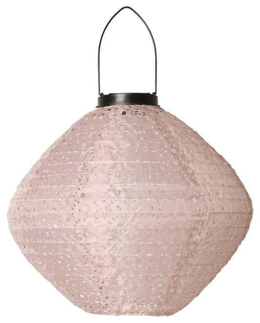 Laterne mit Solar Kreisel hellpink