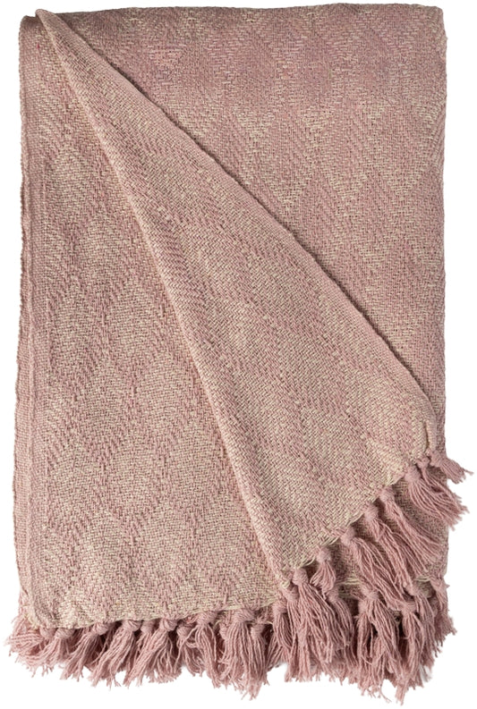 Decke Blatt Hellrosa-Natur