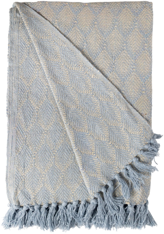 Decke Blatt Hellblau-Natur