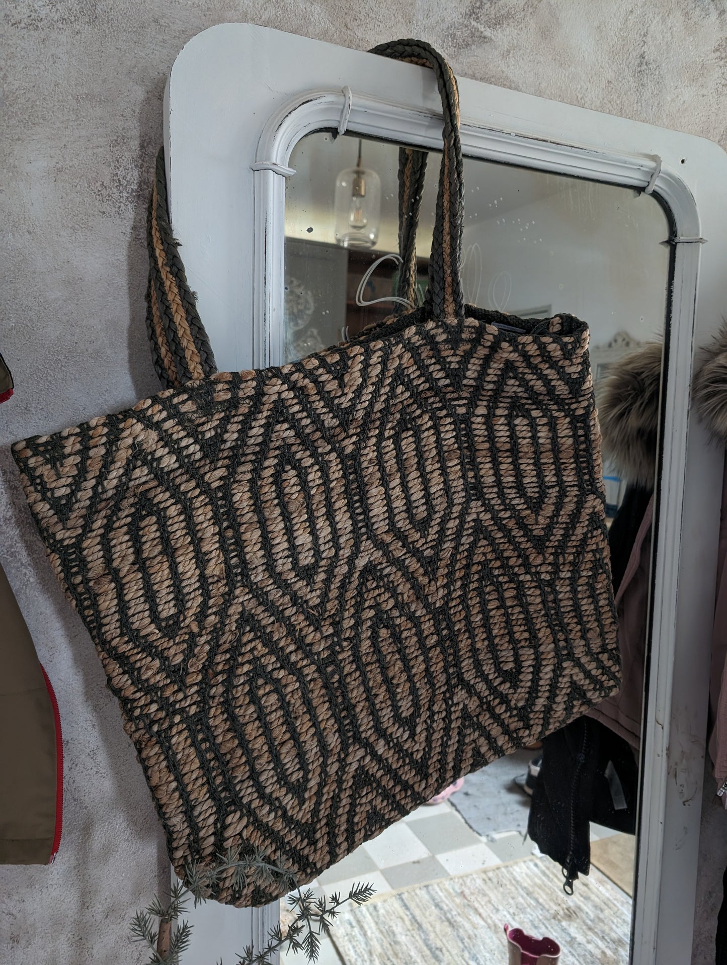 große Tasche aus Jute