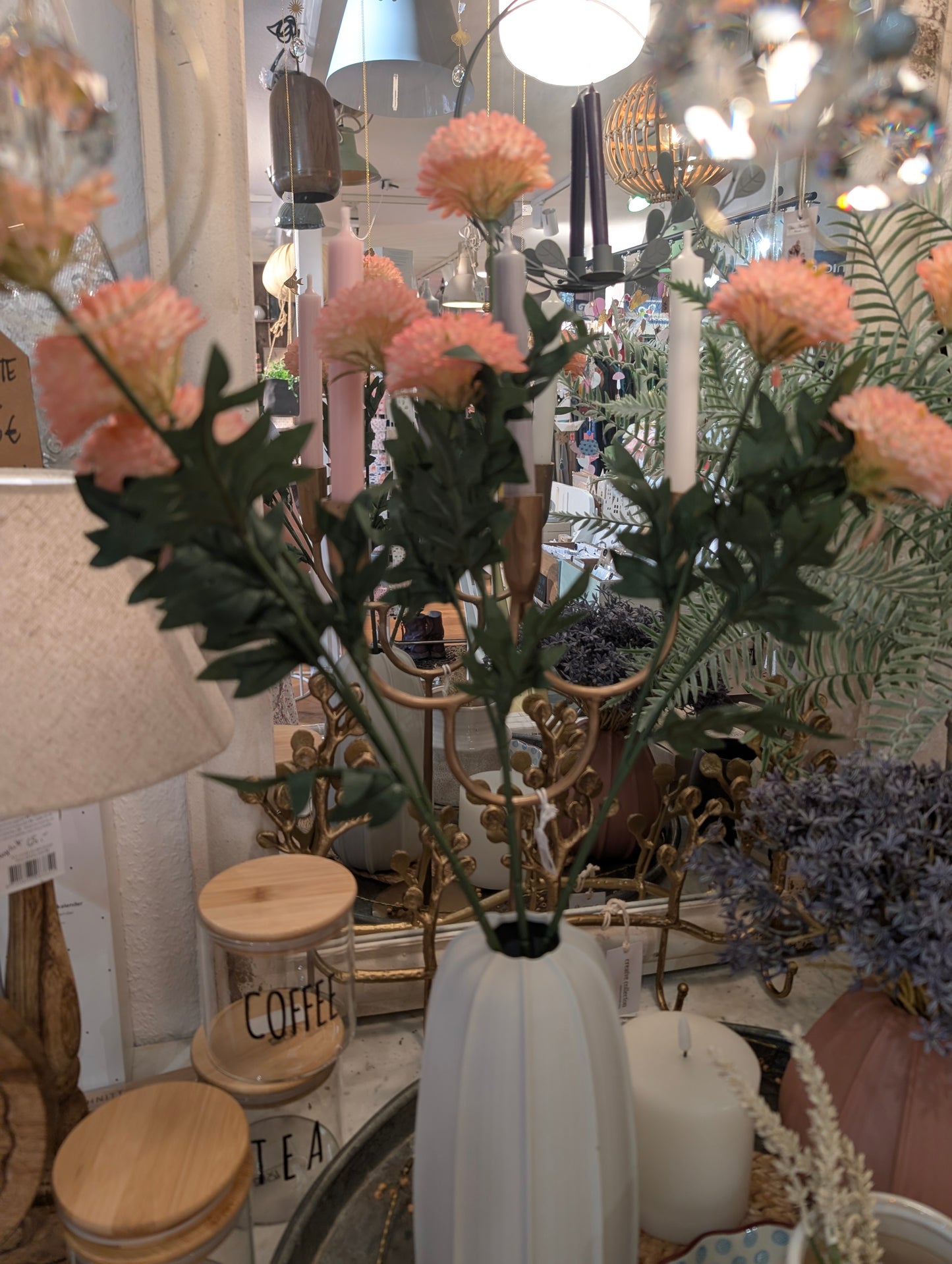 Kunstblume Zinnie Rosé