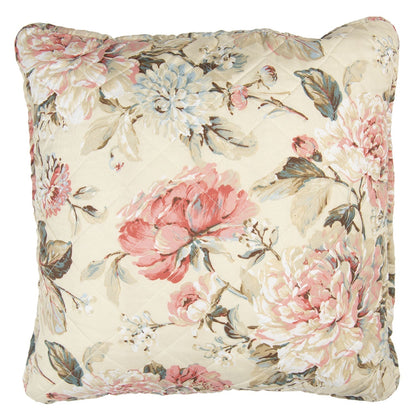 Kissenbezug 50x50 cm creme mit Blumen