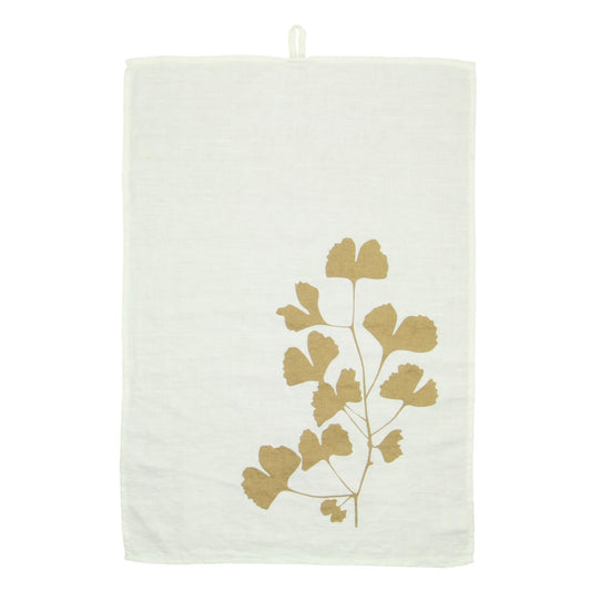 Geschirrhandtuch Leinen Gingko