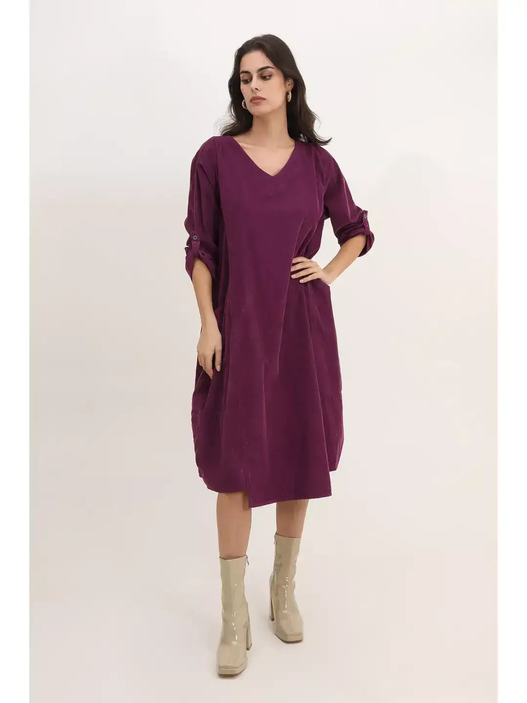 KLEID 772 100% Baumwolle Cord: Tabacco