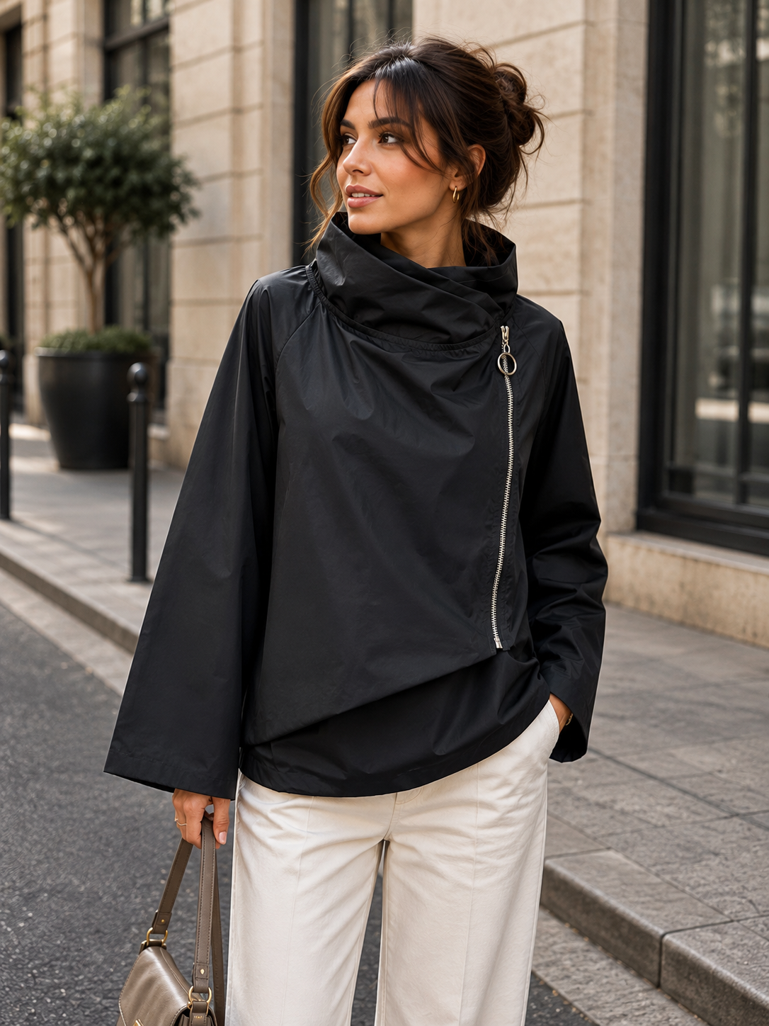 Leichte Damenjacke aus Polyester: Senf / Eine Größe 7158