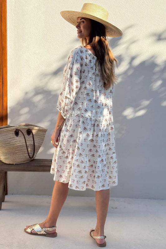 Blümchenkleid ABBY Creme S/M