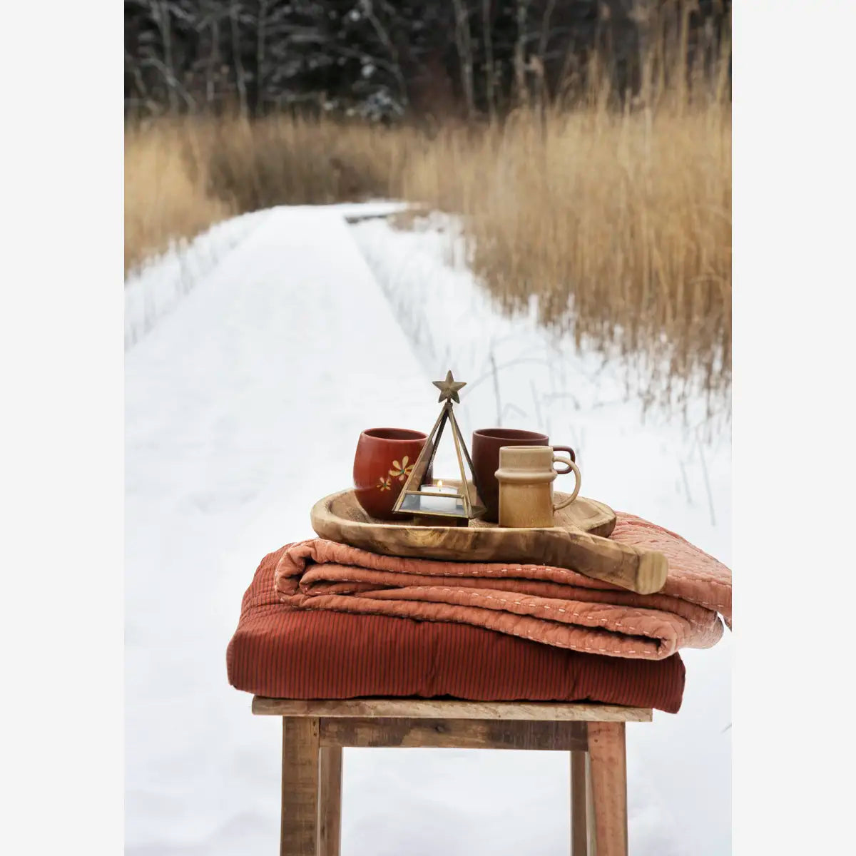 Hocker / Beistelltisch Recyceltes Holz