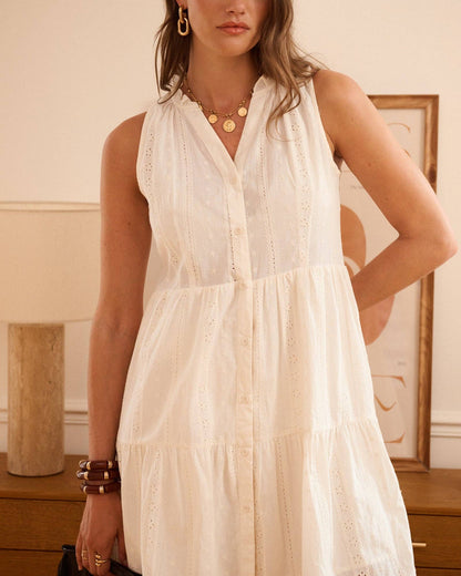 Kleid Kaïlore: Beige / M/L