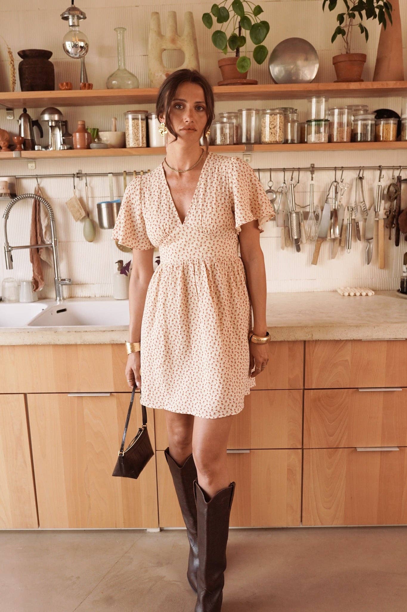 Kenzi-Kleid: Beige / S