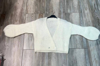 Wickeloberteil aus Mohair 7718: Ecru