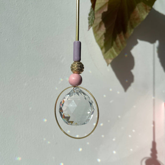 Suncatcher Bubble Rosa / Lichtfänger / Fensterkristall  / Prisma