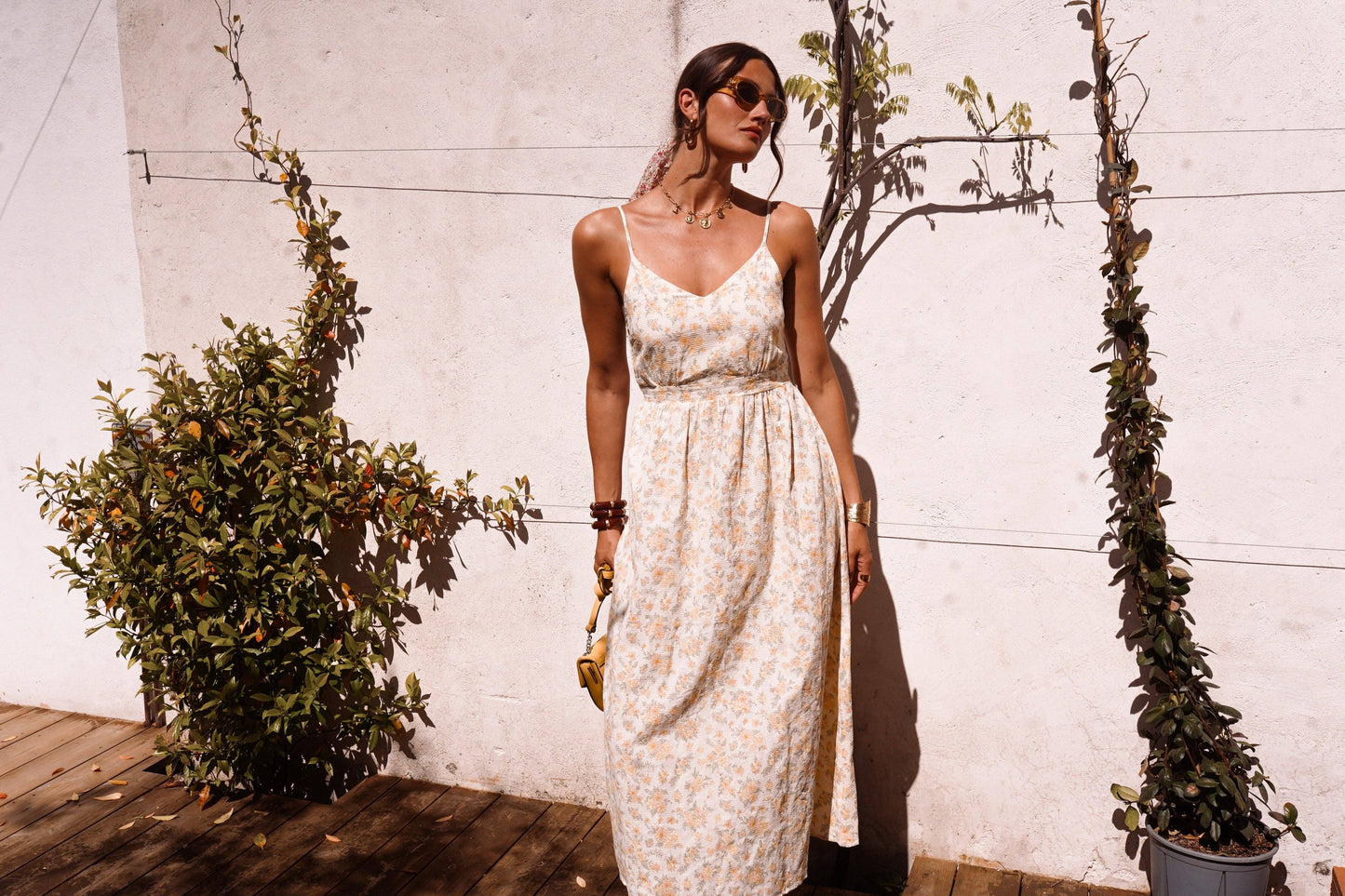 Céthia-Kleid: Gelb / L