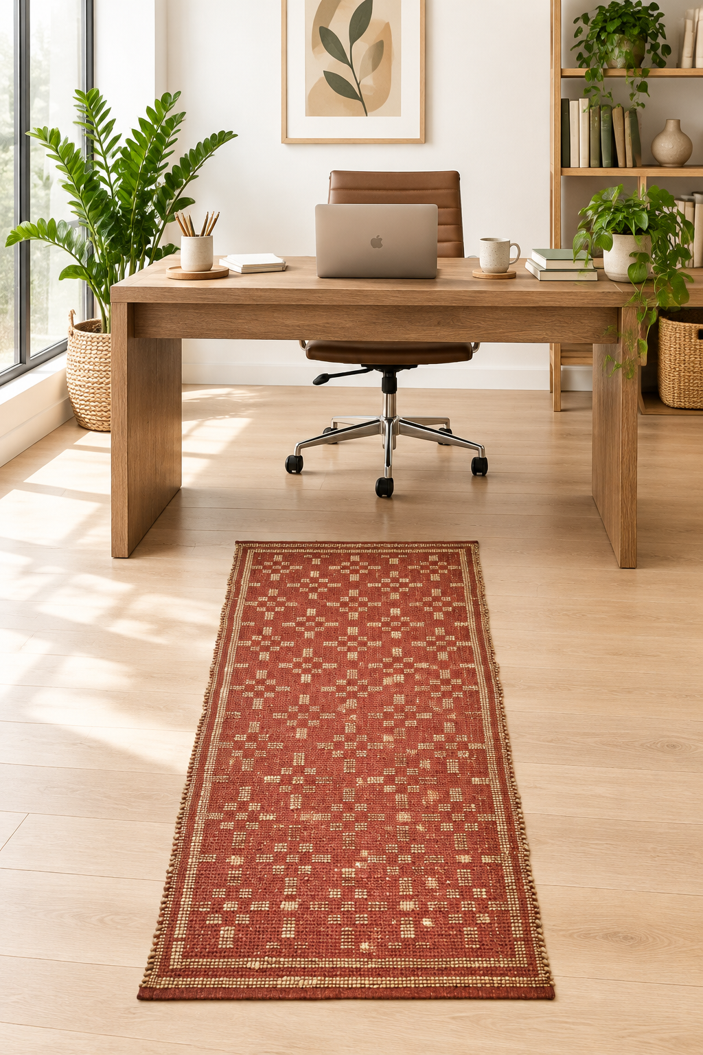 Teppich Jute rostrot 70x200 cm
