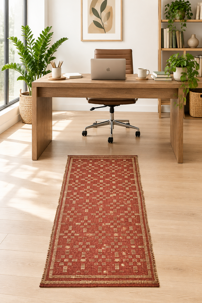 Teppich Jute rostrot 70x200 cm