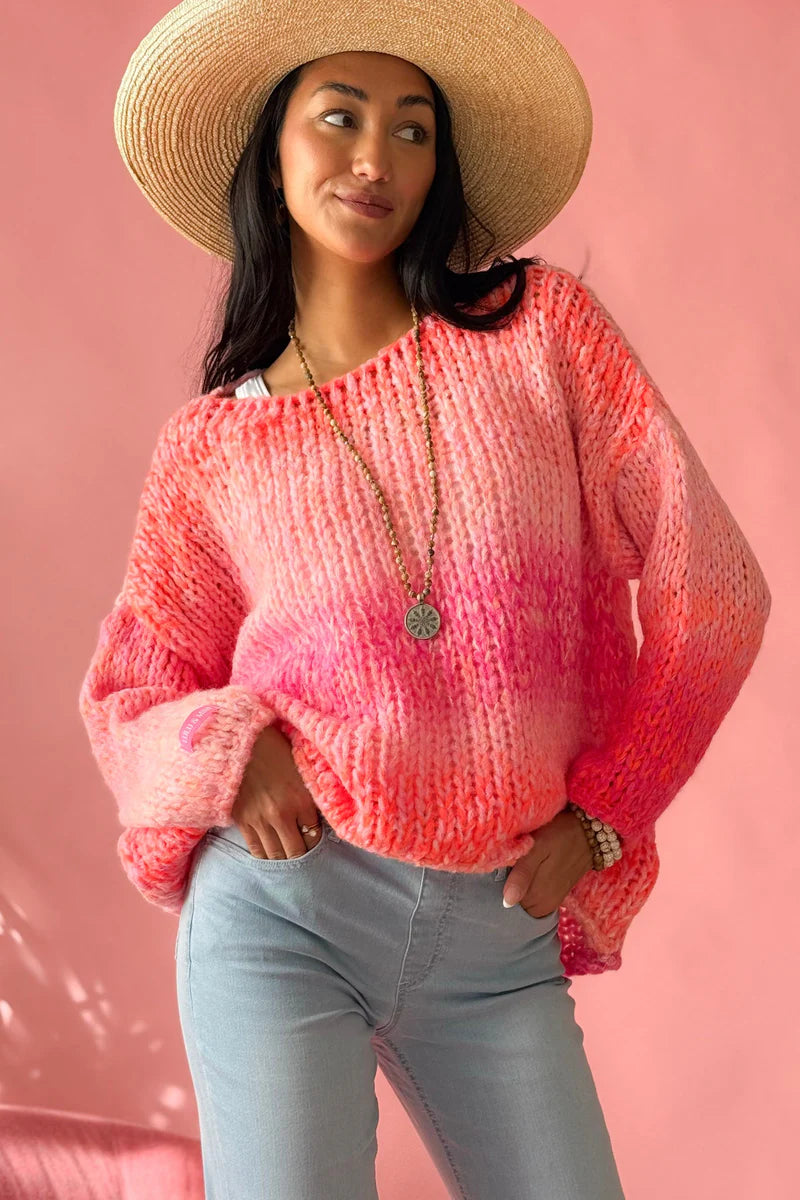 Pullover Farb-Rush Pink