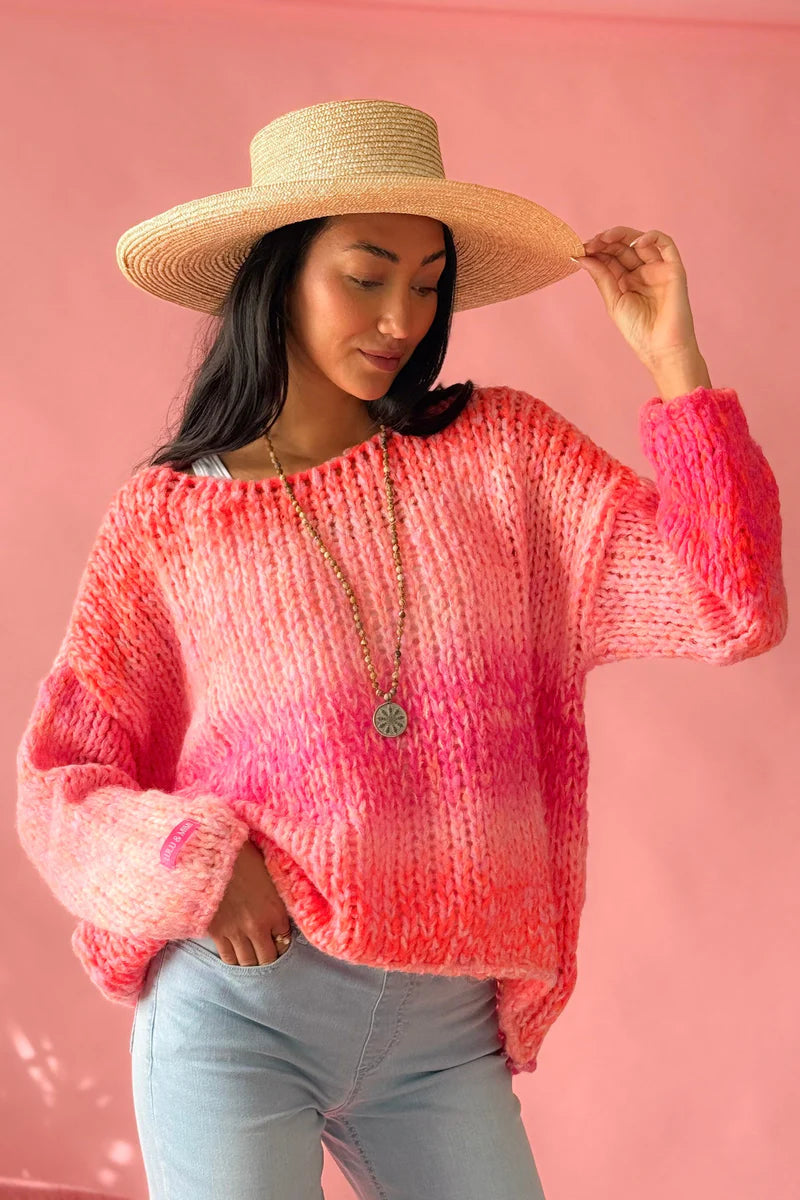 Pullover Farb-Rush Pink