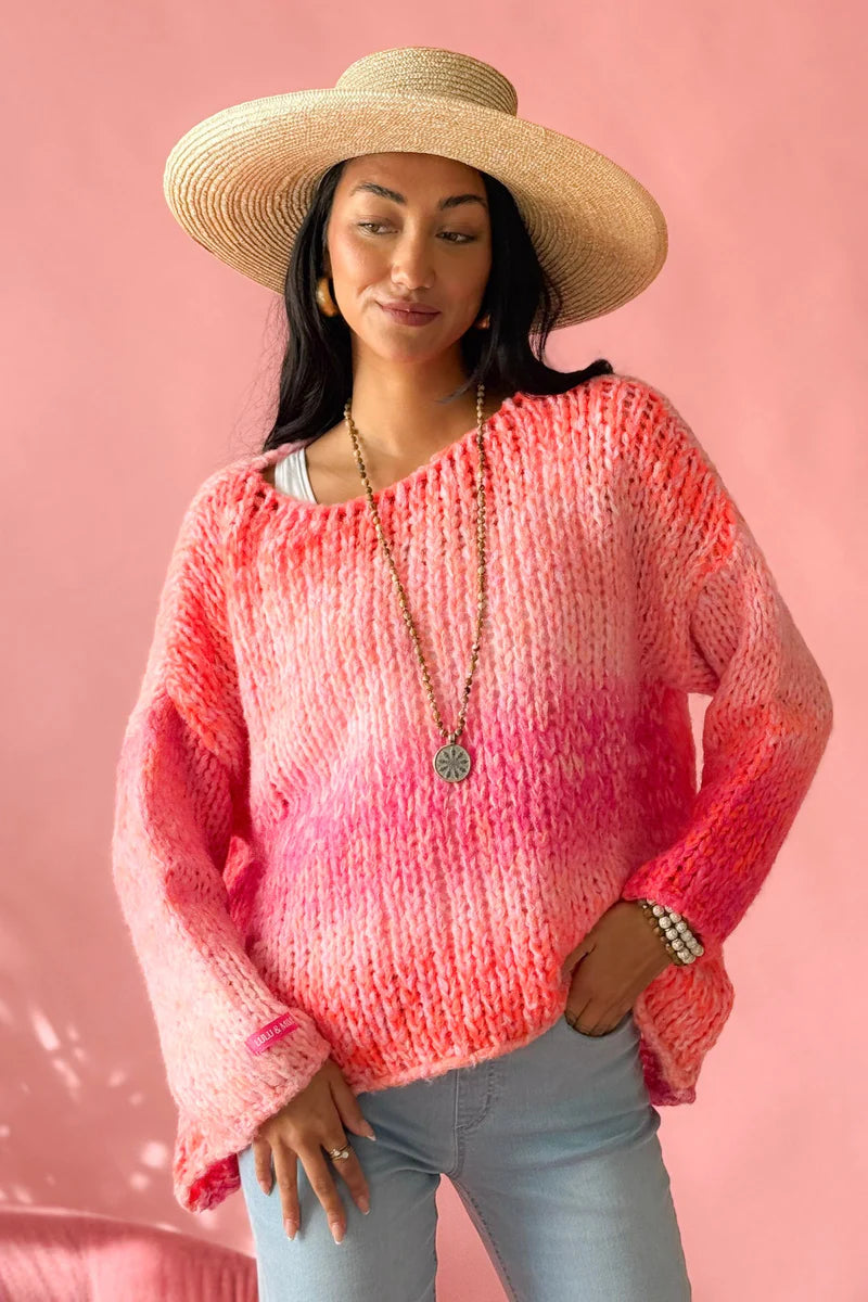 Pullover Farb-Rush Pink