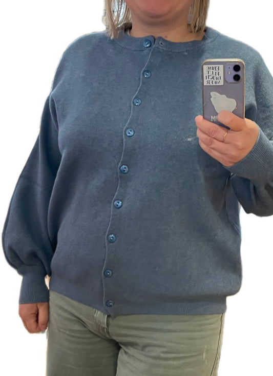 Strick-Cardigan Blaue Jeans