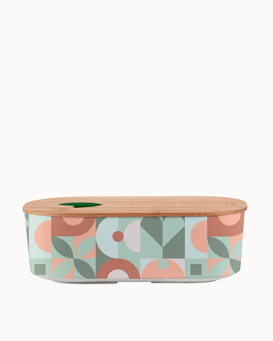 bioloco plant lunchbox oval / Brotdose aus PLA Mid Century